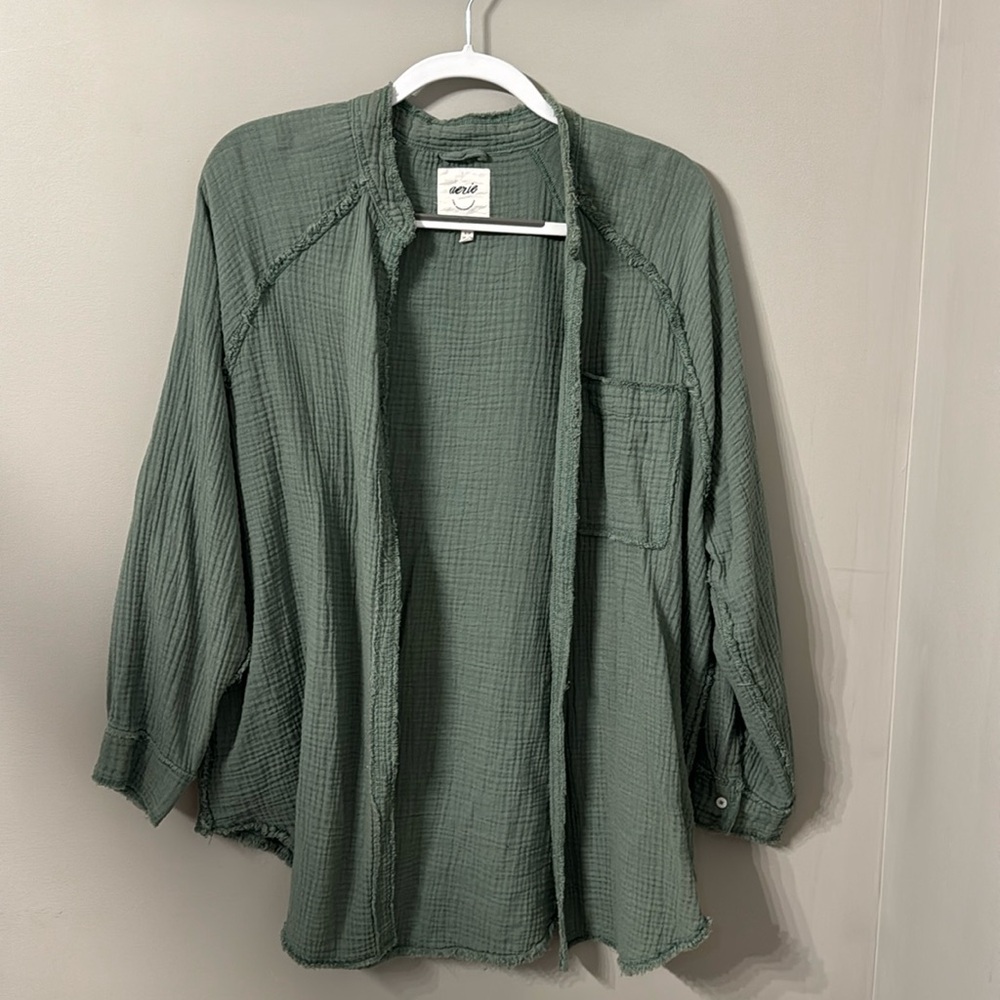Gauze Button Up